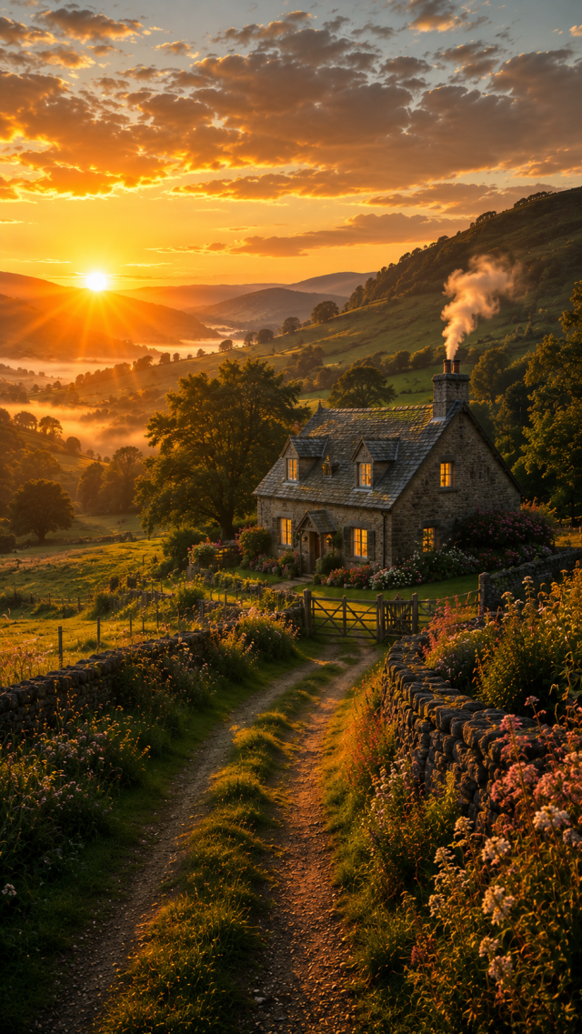 Cottage Valley Sunset