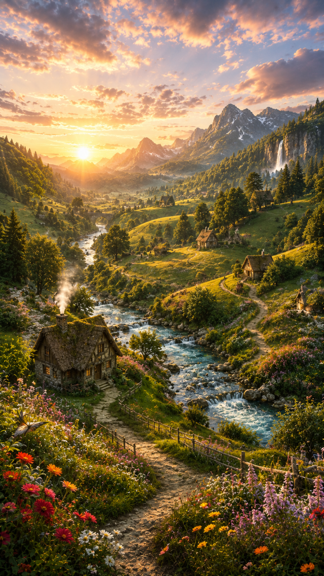Alpine Stream Valley