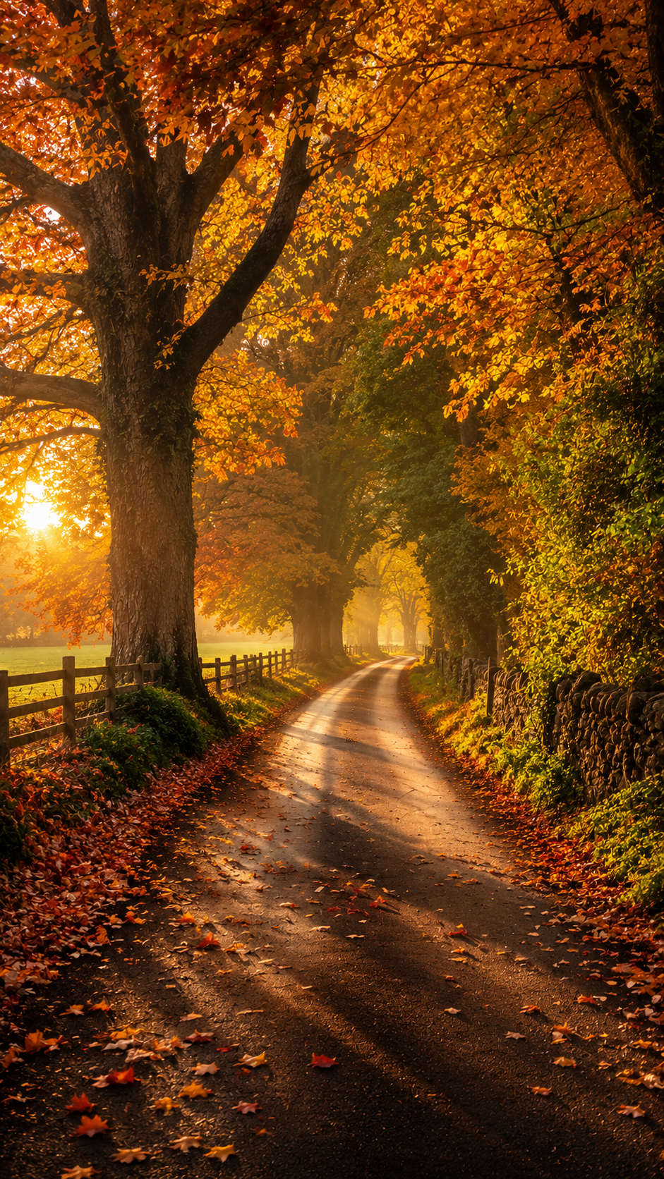 Autumn Tree Road