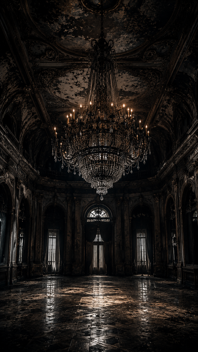 Dark Chandelier Ballroom