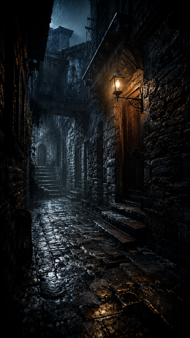 Narrow Rainy Alley