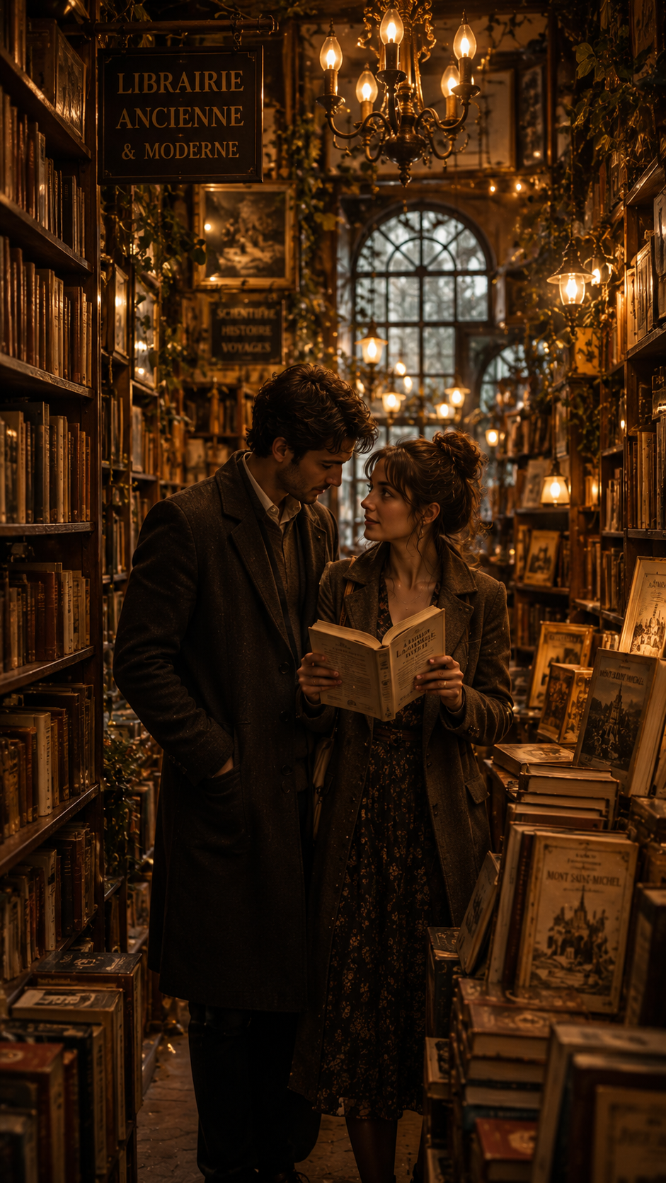 Couple in An Antique Bookstore