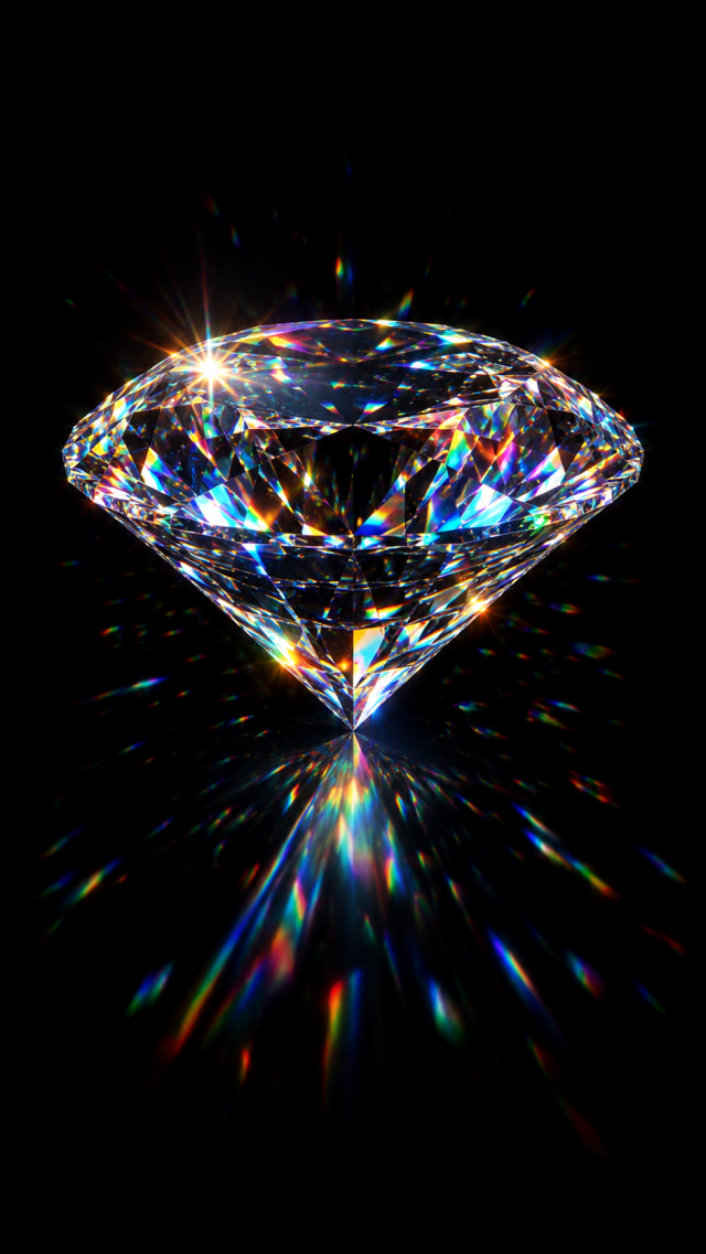 Diamond Glowing on Black