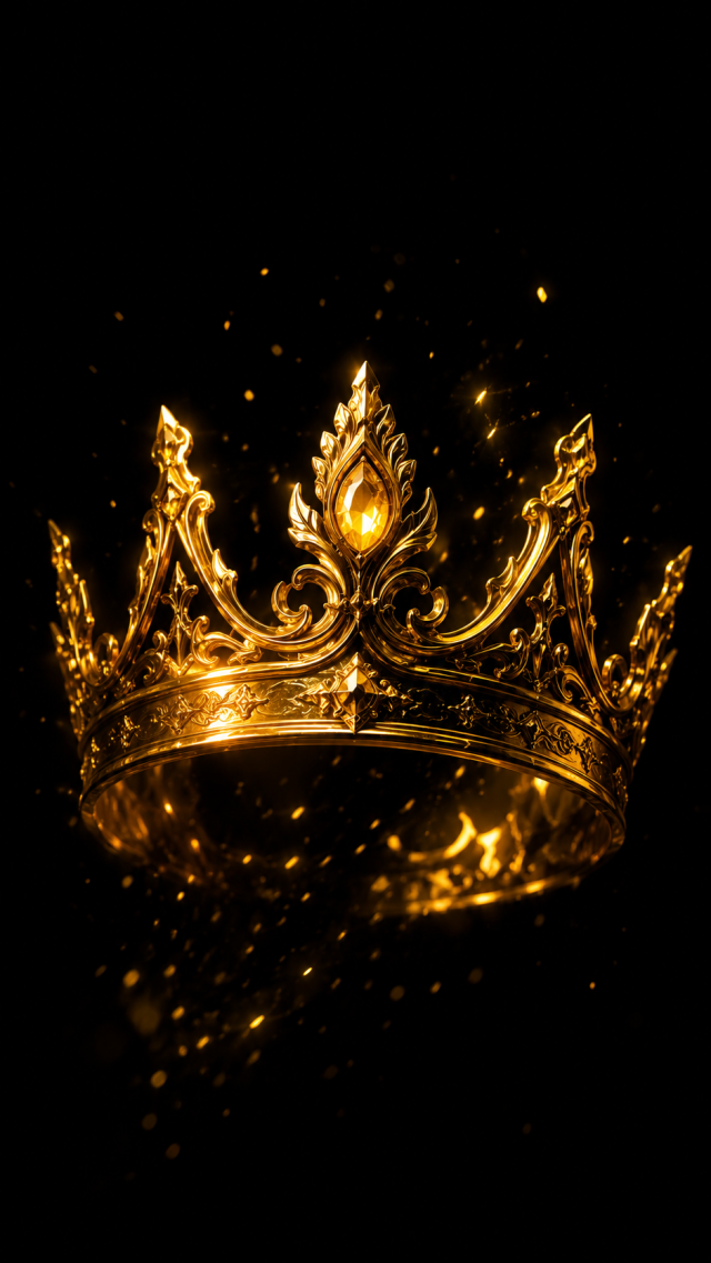 Gold Crown on Black