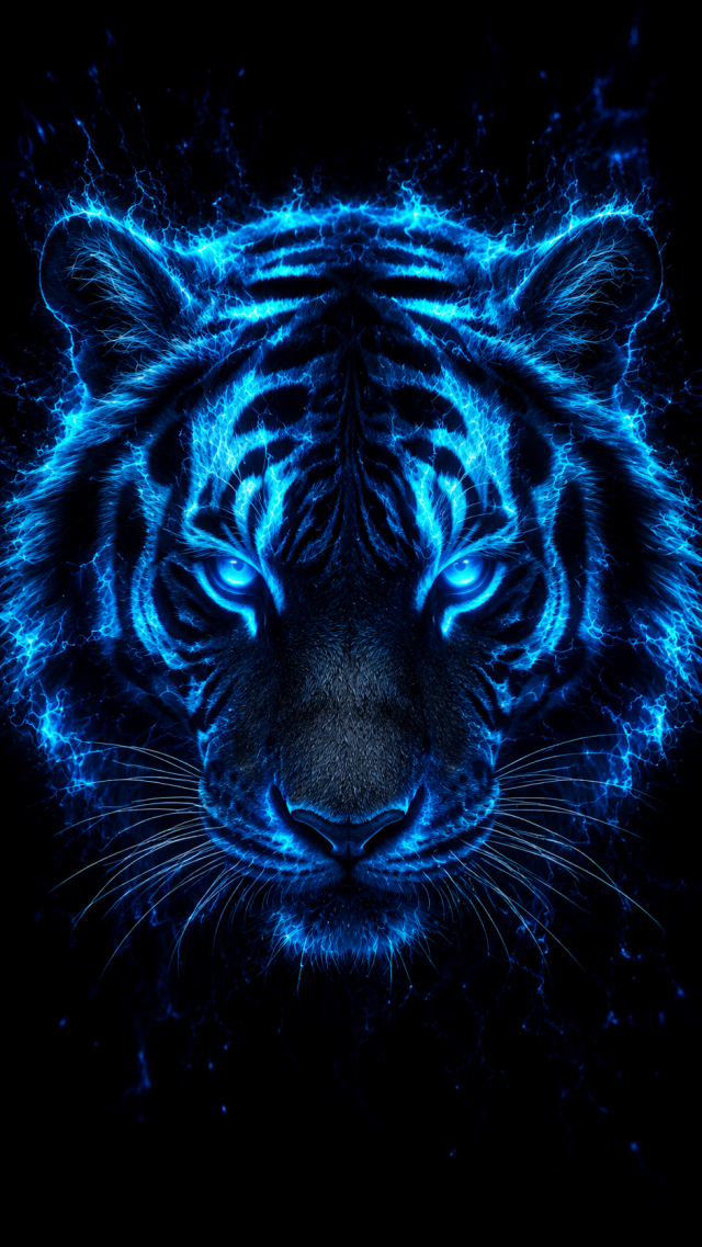 Blue Tiger Portrait