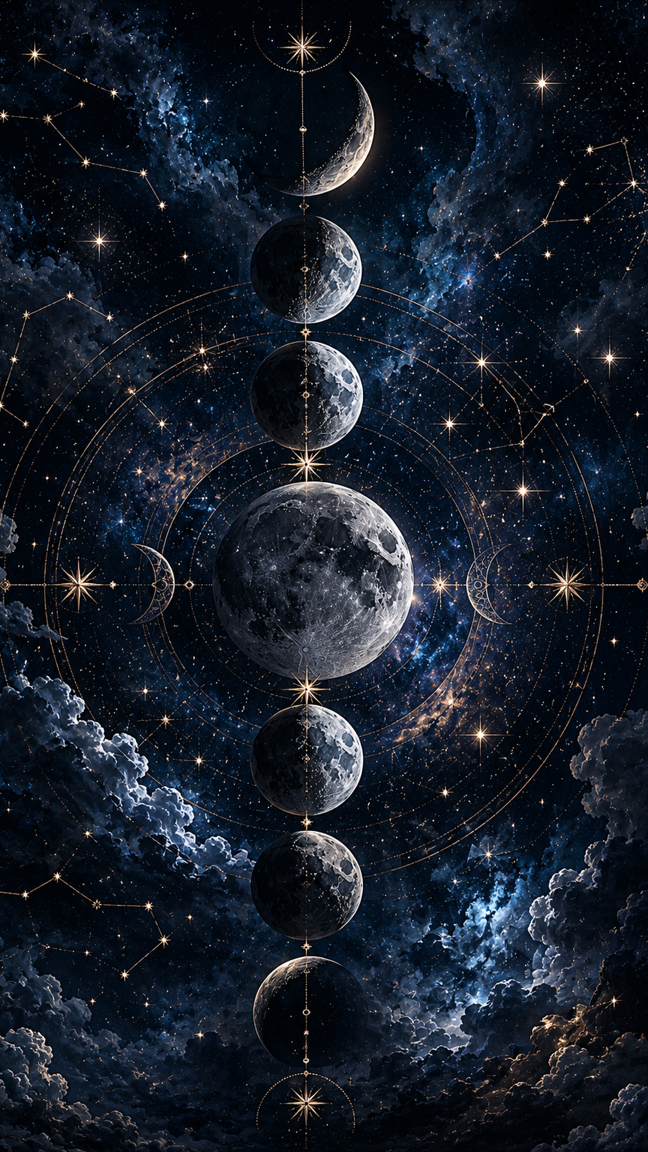 Moon Phase Celestial Chart