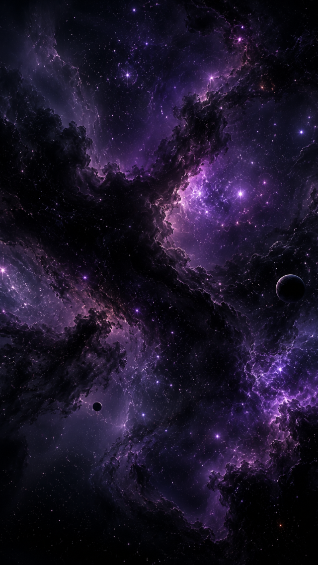 Purple Nebula Night Sky