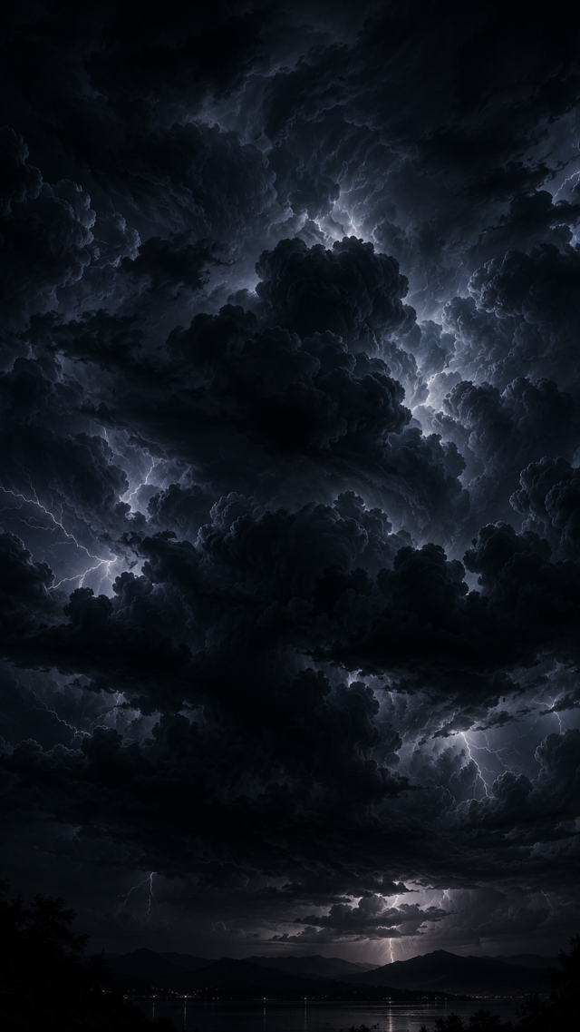 Heavy Storm Clouds at Night