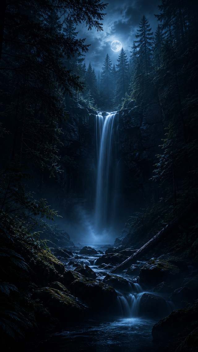 Dark Forest Waterfall