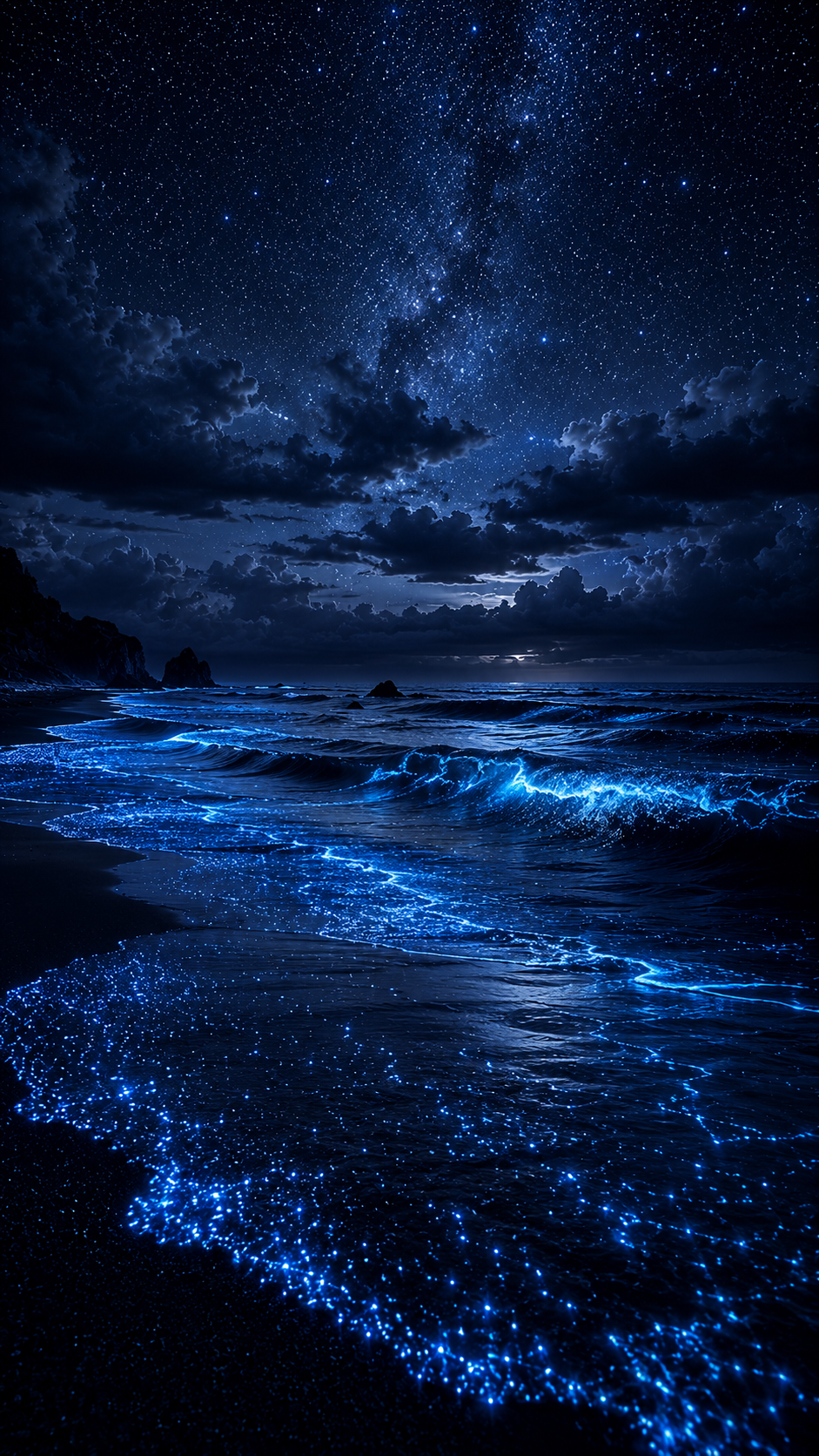 Bioluminescent Night Shore