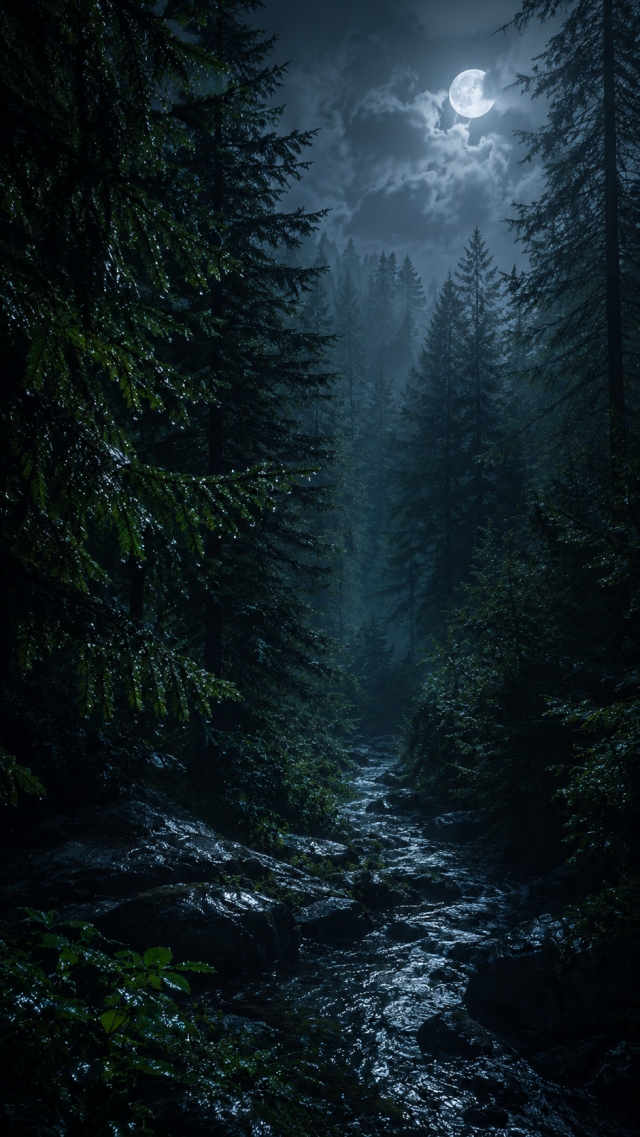 Misty Forest Stream