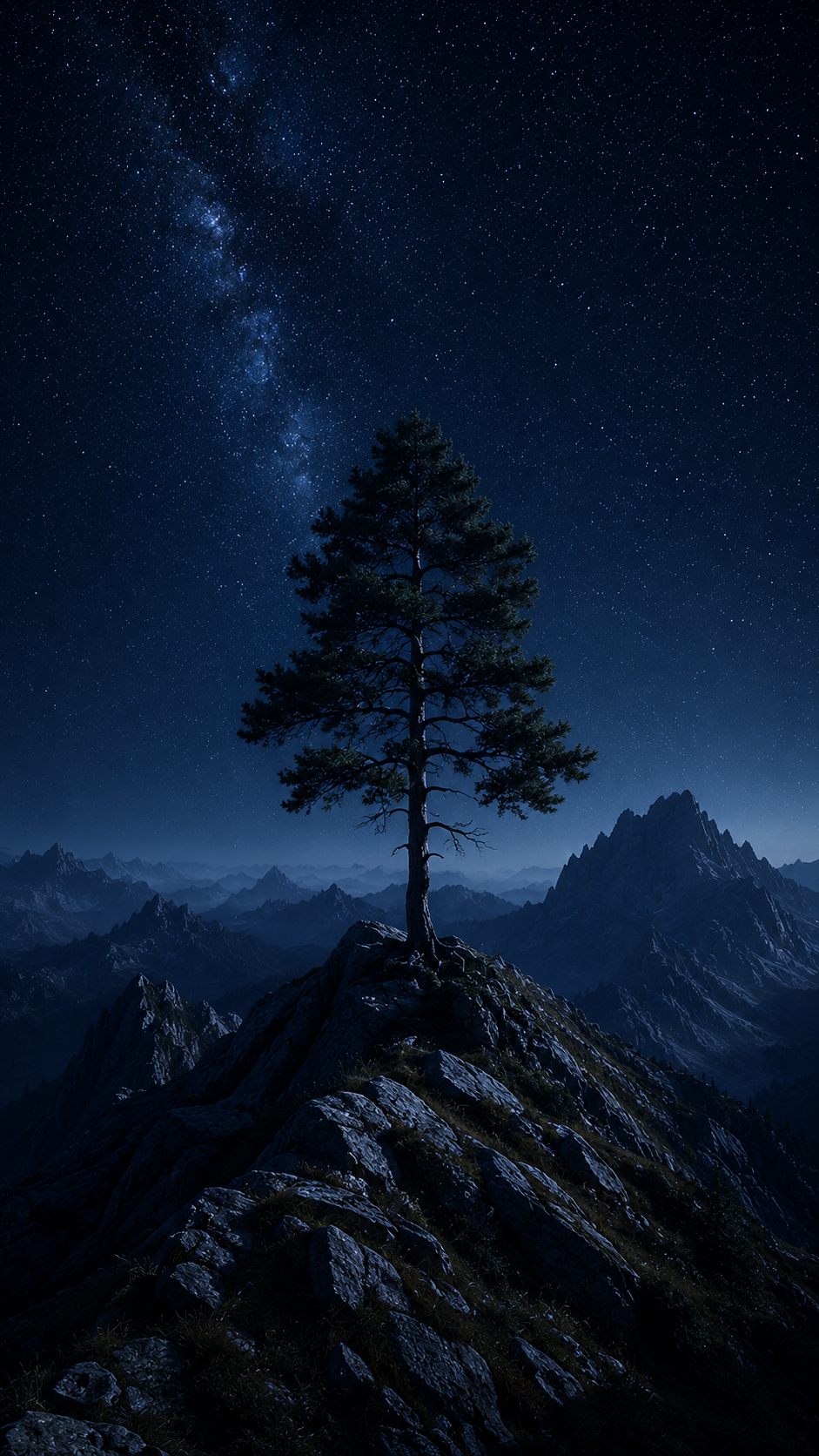 Lone Pine Mountain under Stars