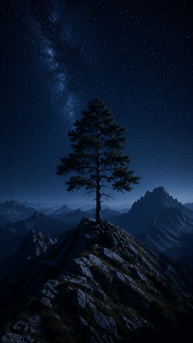 Lone Pine Mountain under Stars