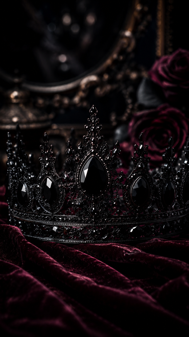 Black Crown with Roses