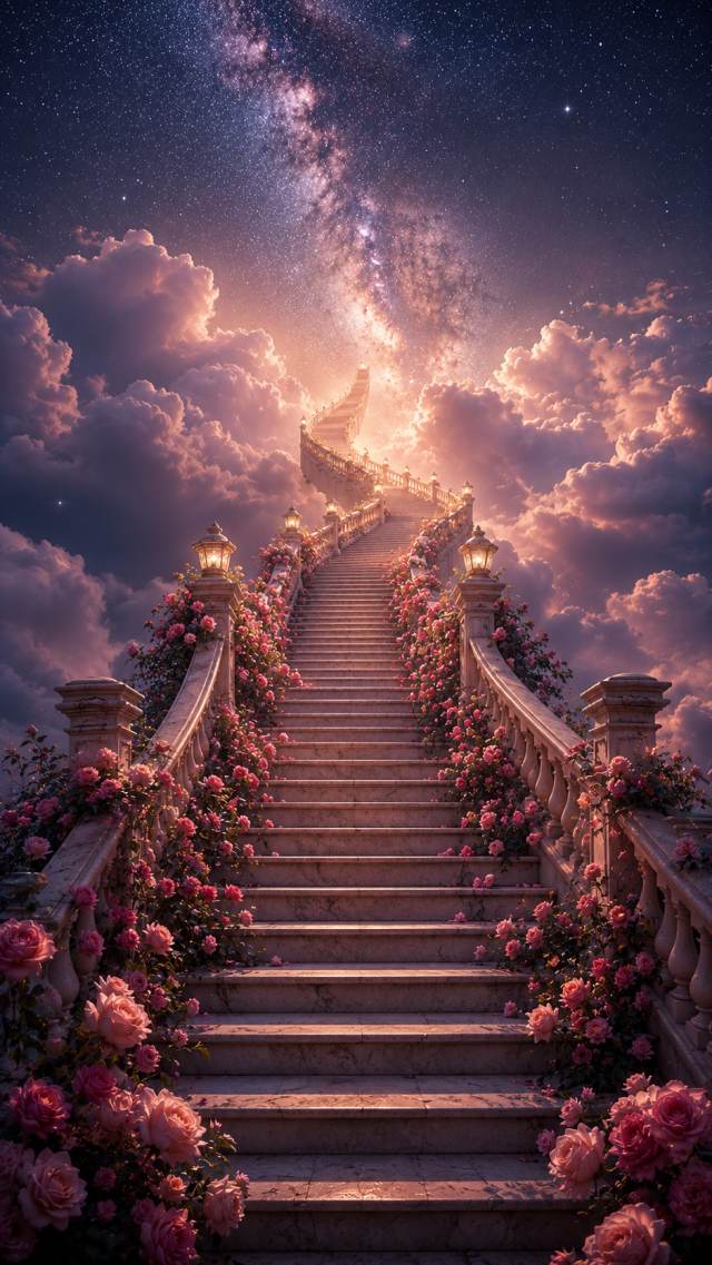 Rose Stairway to a Celestial Palace