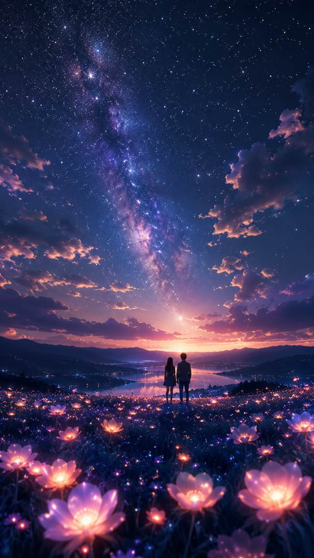 Lotus Meadow under the Milky Way