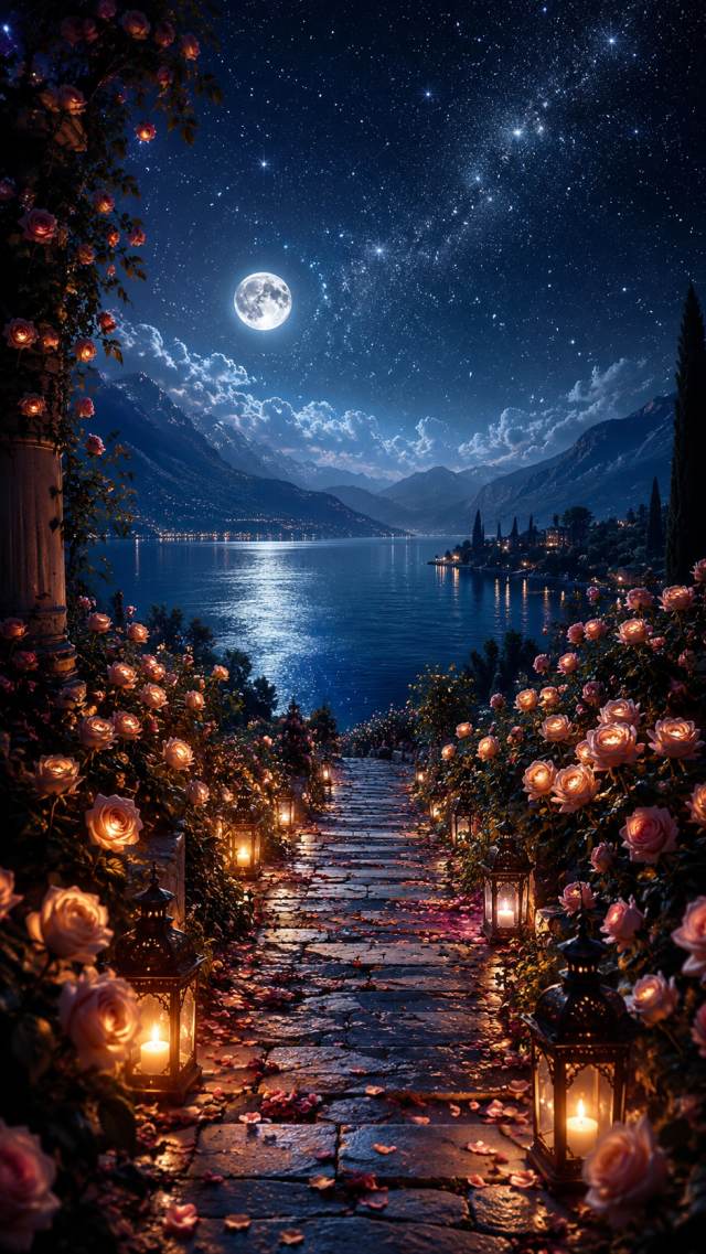 Lantern Rose Lakeside Path