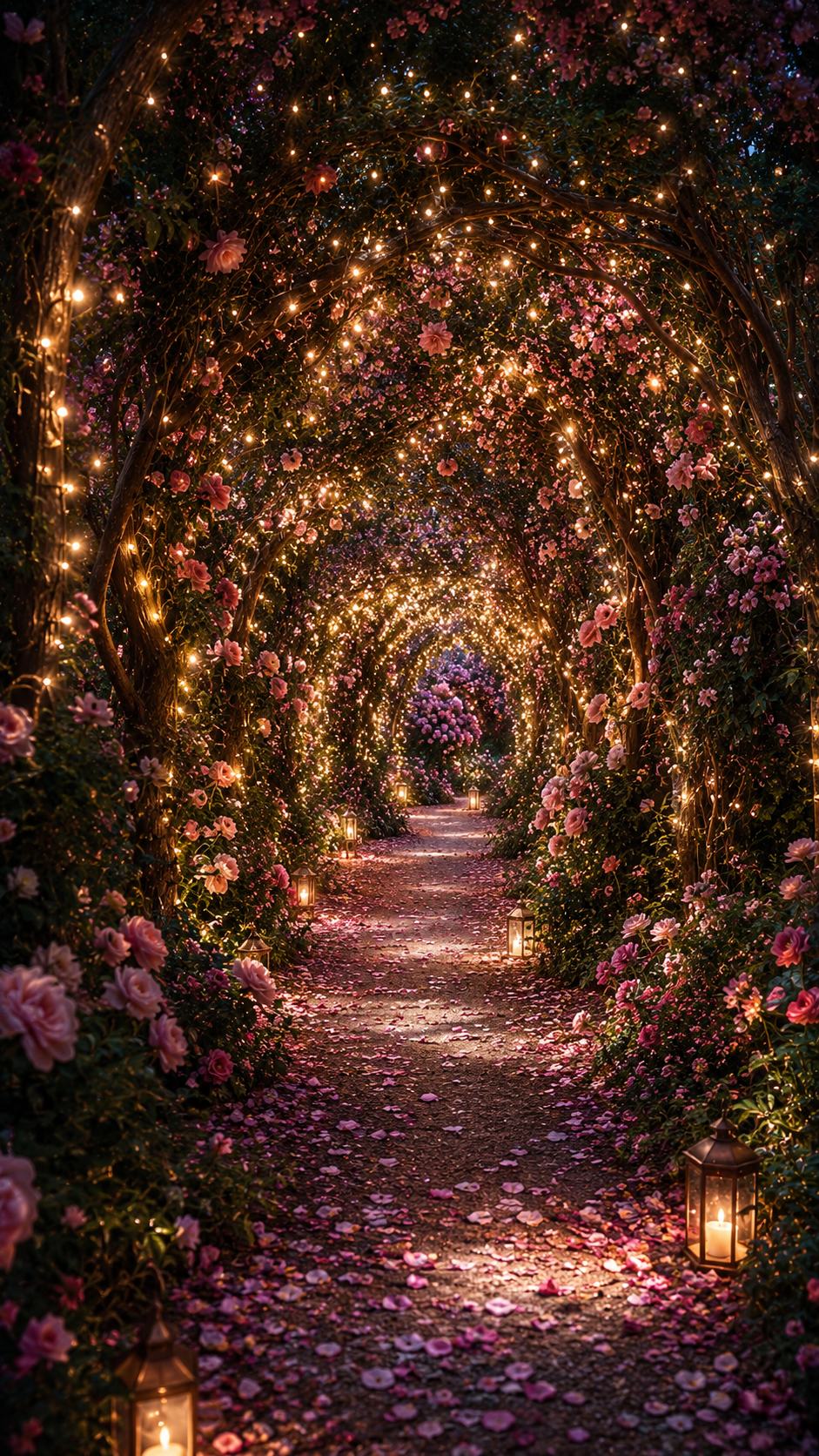 Illuminated Garden Arch Tunnel