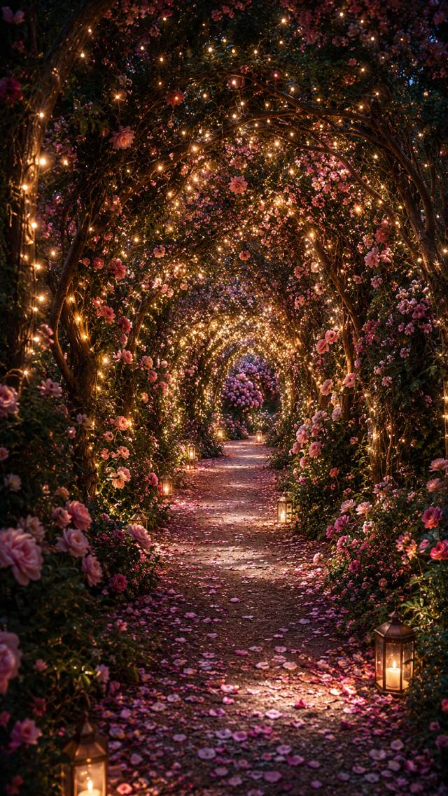 Illuminated Garden Arch Tunnel